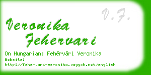 veronika fehervari business card